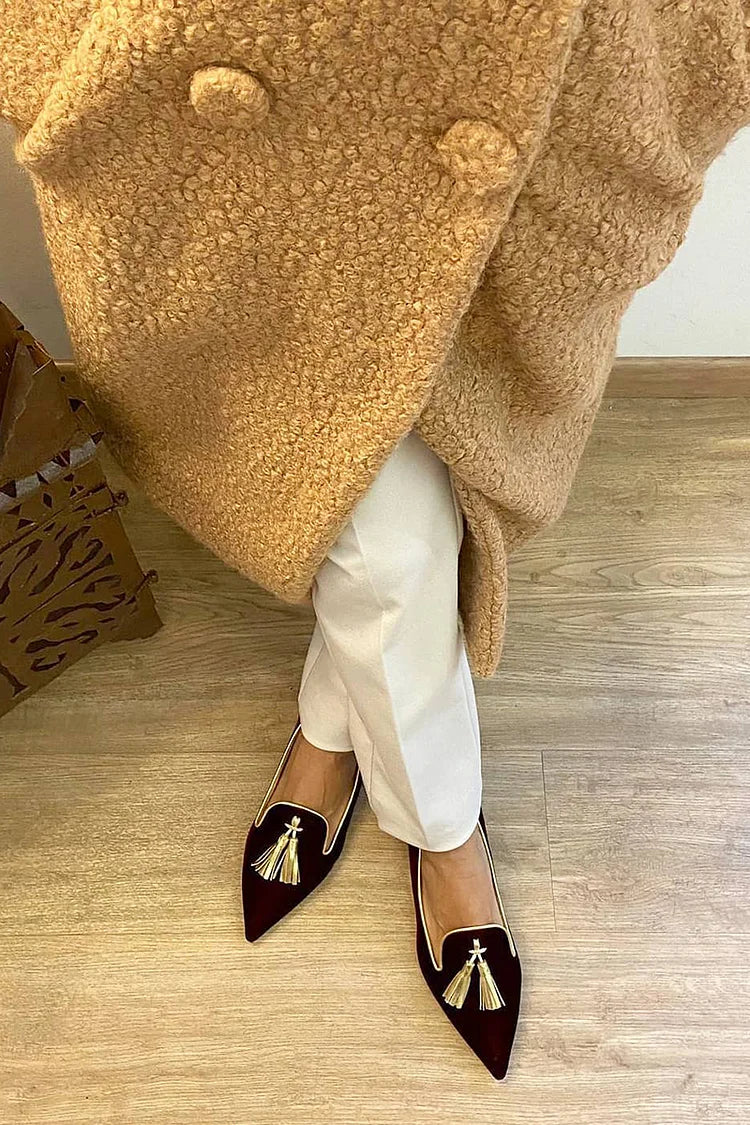 Portia - Mocasines boho con flecos