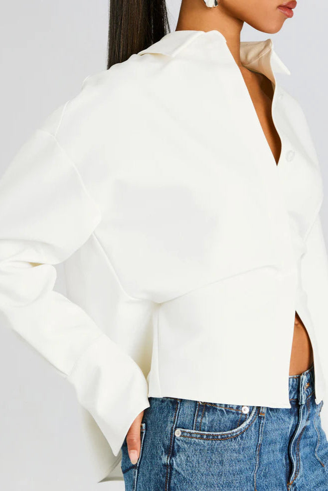 Camisa Botonada Draped Grace