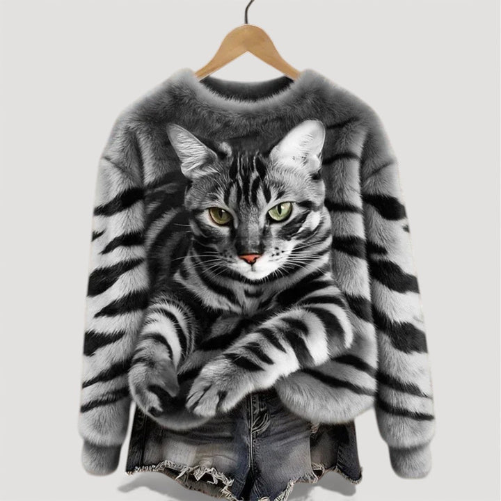 Clara™ | Jersey cálido con detalle felino
