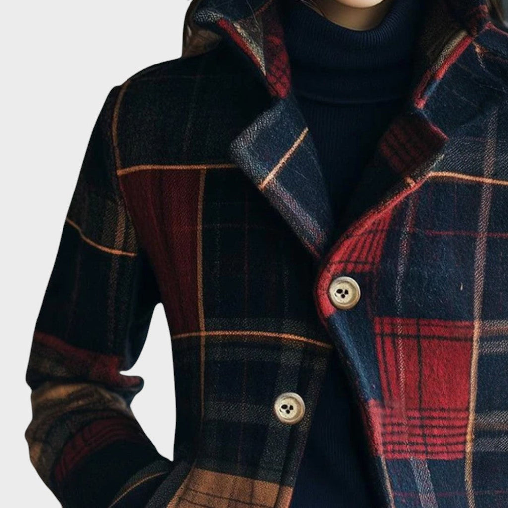Sara™ | Chaqueta clásica de lana a cuadros