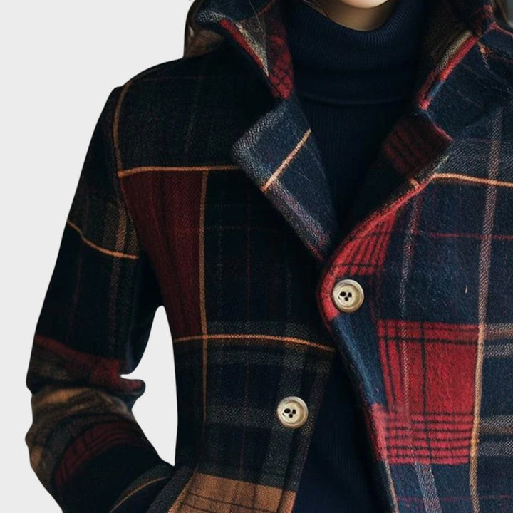 Sara™ | Chaqueta clásica de lana a cuadros
