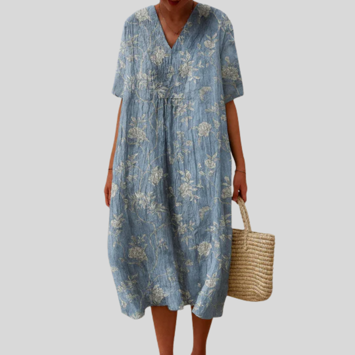 Geneviève - Vestido de Verano Estampado Favorable