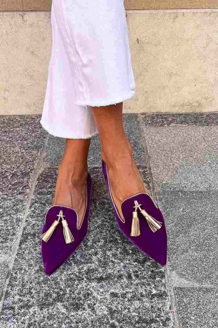 Portia - Mocasines boho con flecos