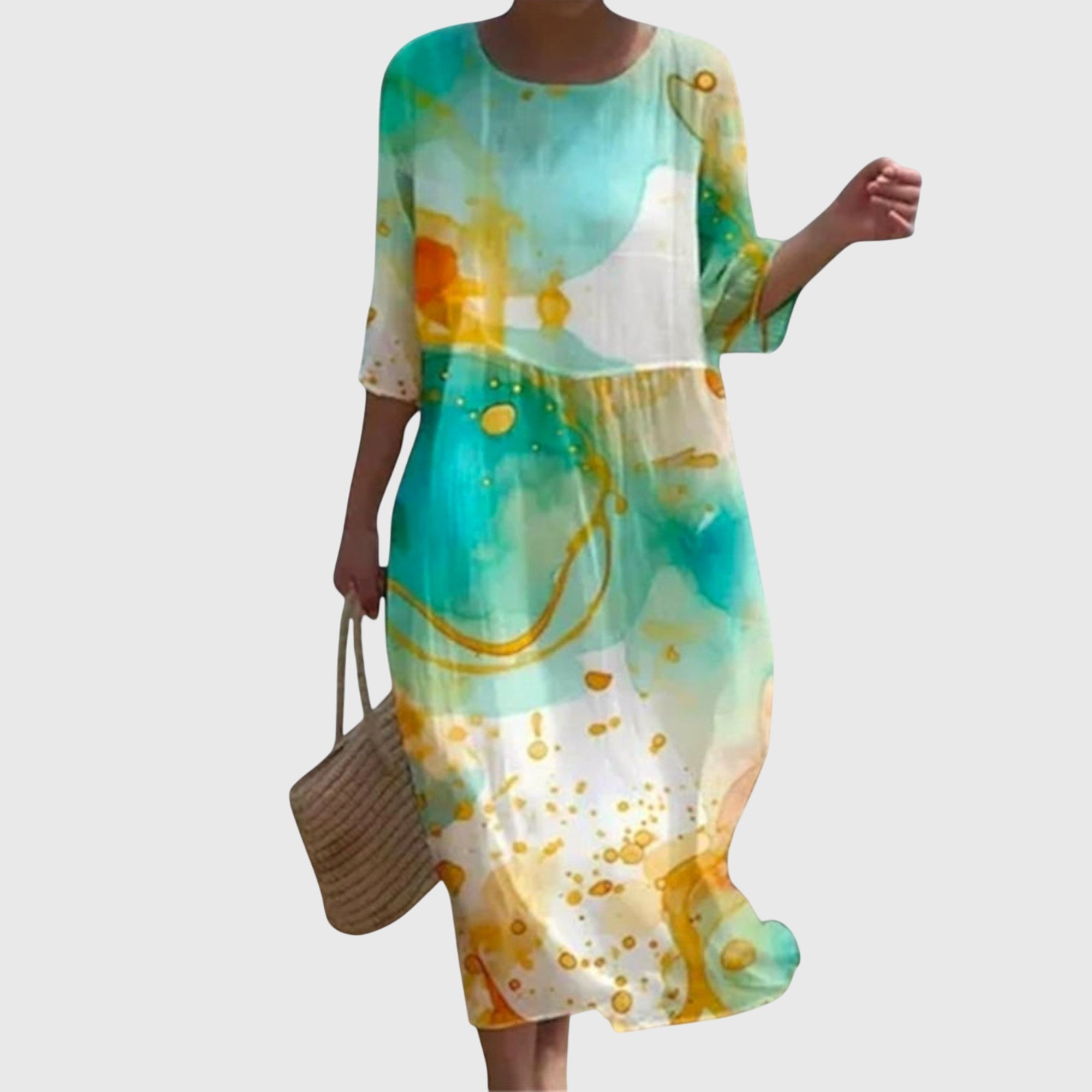 Martine | Elegante Vestido Maxi con Estampado Floral