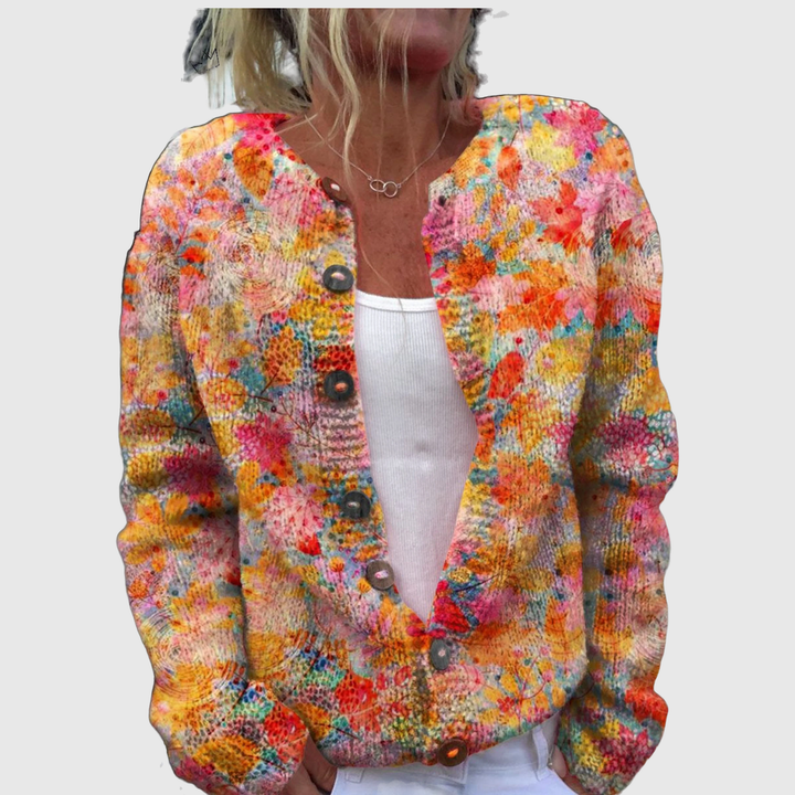 Matilde — Cárdigan Floral Marítimo