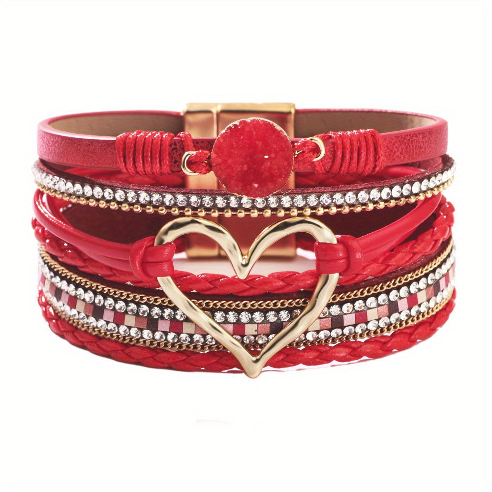 Pulsera Boho Multicapa de Cuero