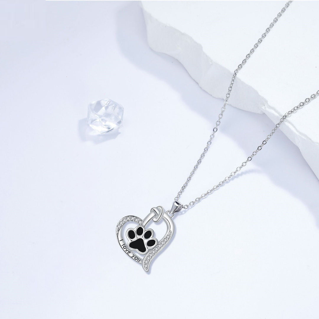 Collar con Colgante de Huella de Patita