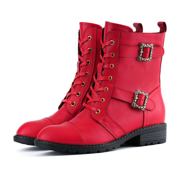 Emma — Botines Planos con Encaje Elegante