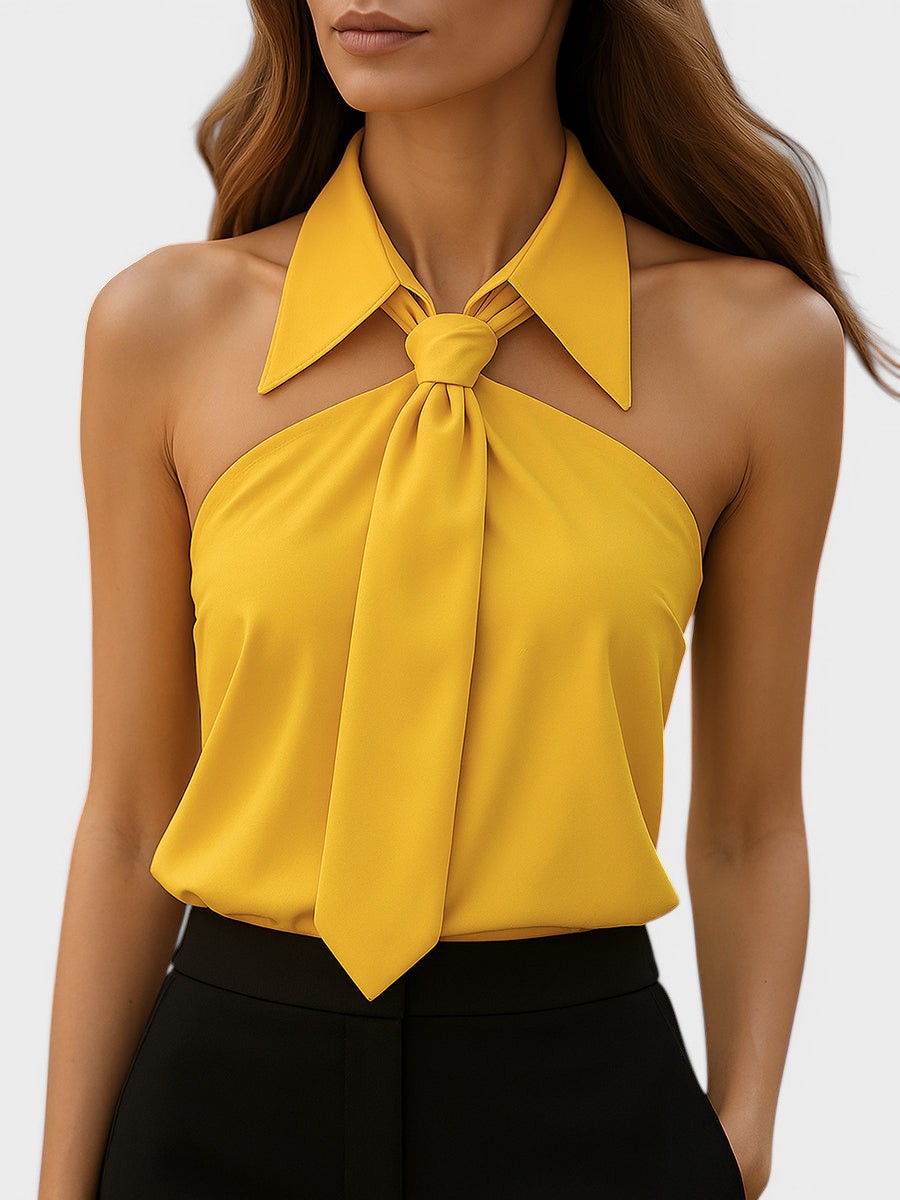 Lucía™ | Blusa halter elegante