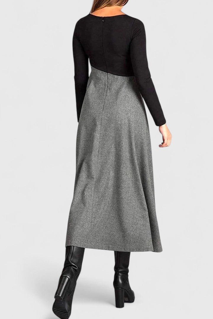 Jeanne | Elegante Vestido Maxi de Manga Larga