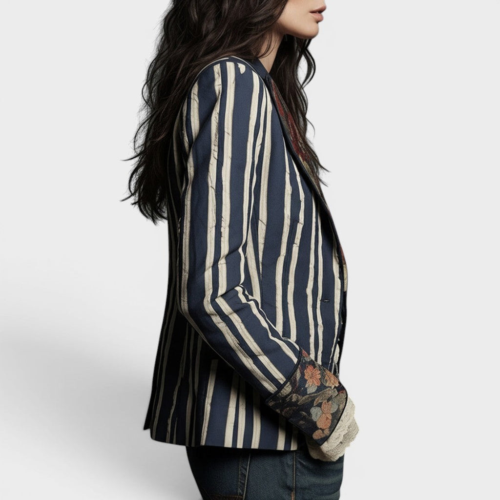 Valeria™ | Blazer bohemio a rayas