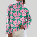 Milena™ | Jersey floral de cuello alto