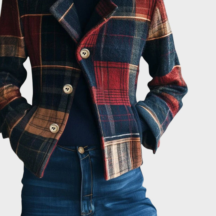 Sara™ | Chaqueta clásica de lana a cuadros