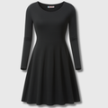 Julie | Vestido Clásico de Manga Larga con Corte Acampanado