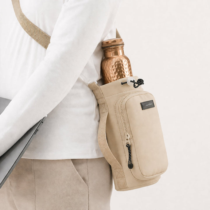 ESTILO EN MOVIMIENTO — BOLSO PORTA-BOTELLAS DE TELAS