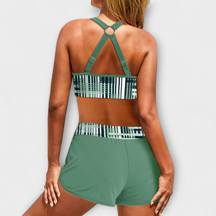 Victoria - Bikini de canalé de talle alto