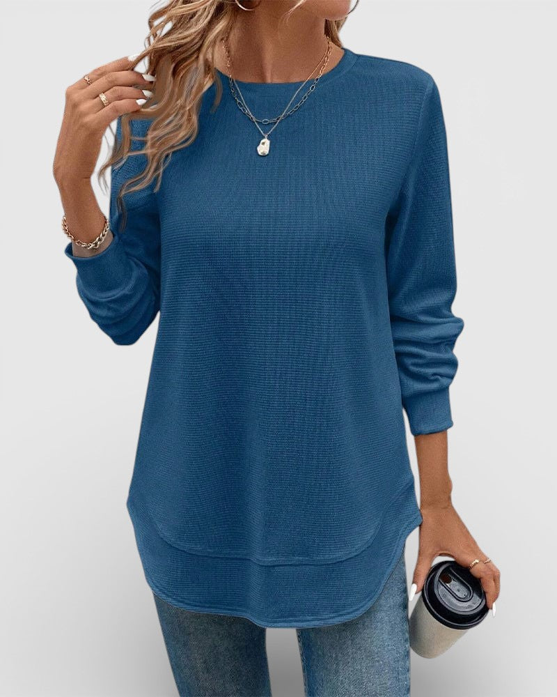Ana™ | Camiseta lisa de manga larga esencial