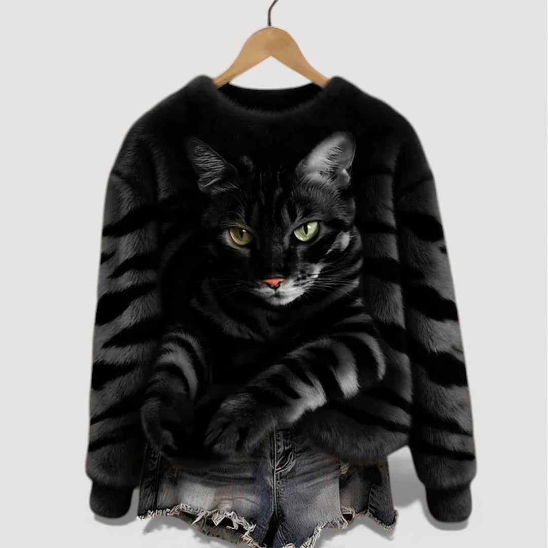 Clara™ | Jersey cálido con detalle felino