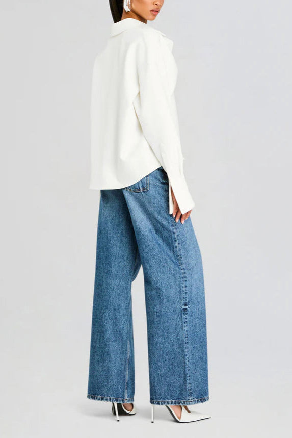 Camisa Botonada Draped Grace