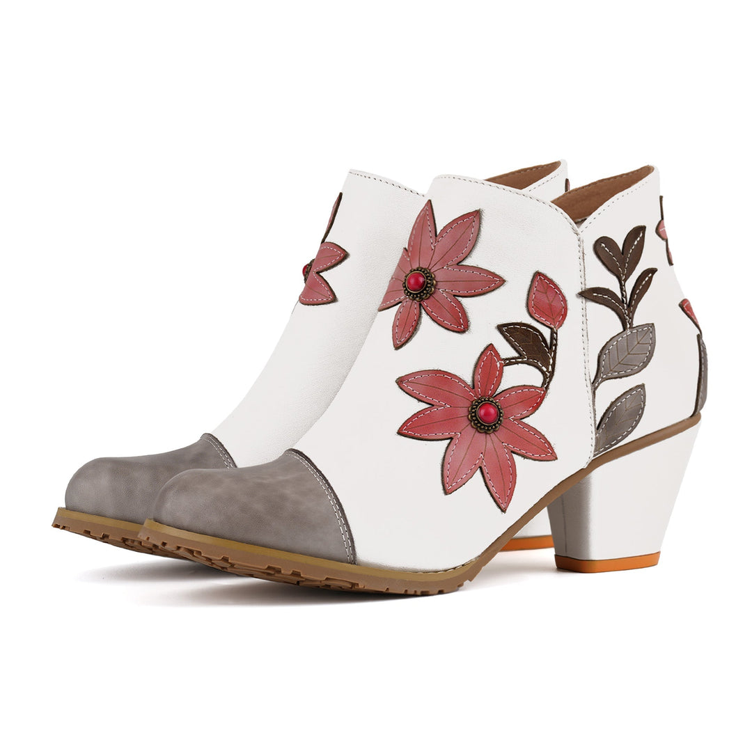 Anabel — Botines Elegantes con Diseño Floral