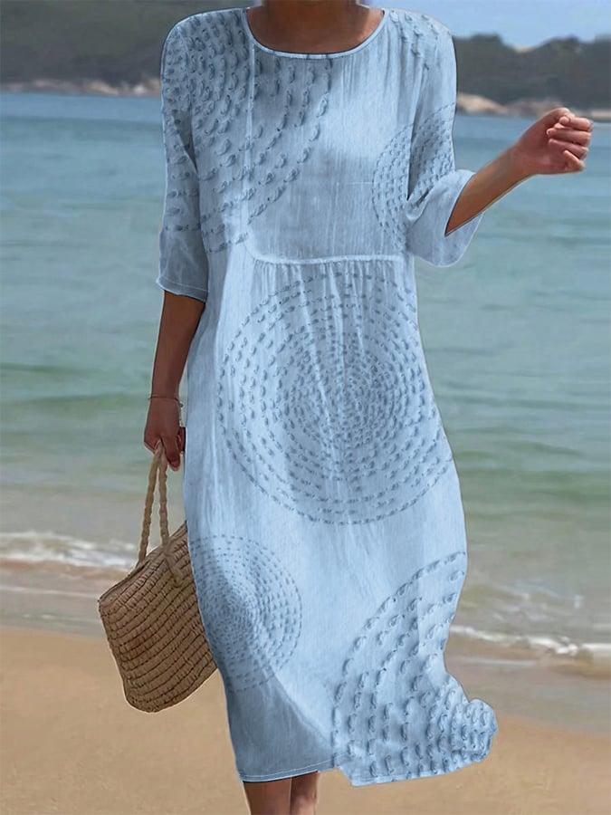 Clémence - Vestido casual femenino con bordados.