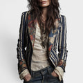 Valeria™ | Blazer bohemio a rayas