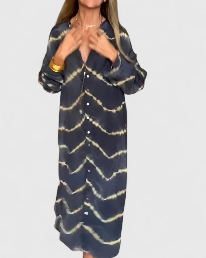 Manon | Élégante Robe Maxi Rayée au Style Boho