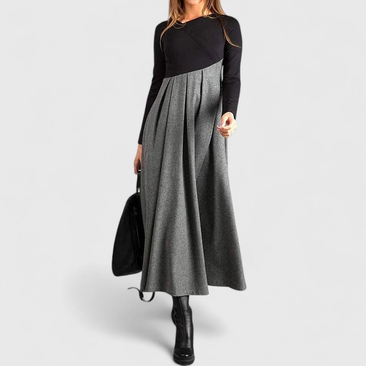Jeanne | Elegante Vestido Maxi de Manga Larga