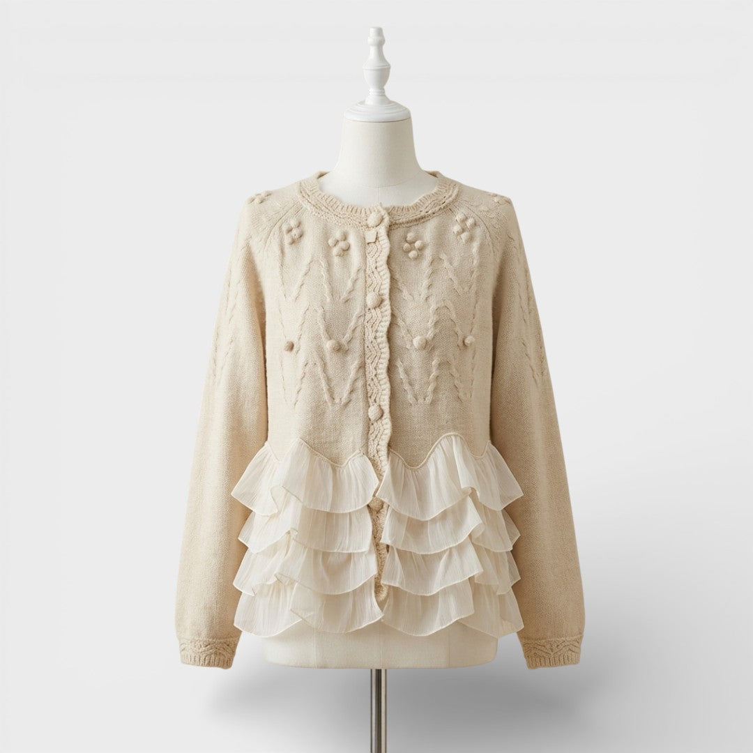 Inés™ | Cárdigan elegante con volantes