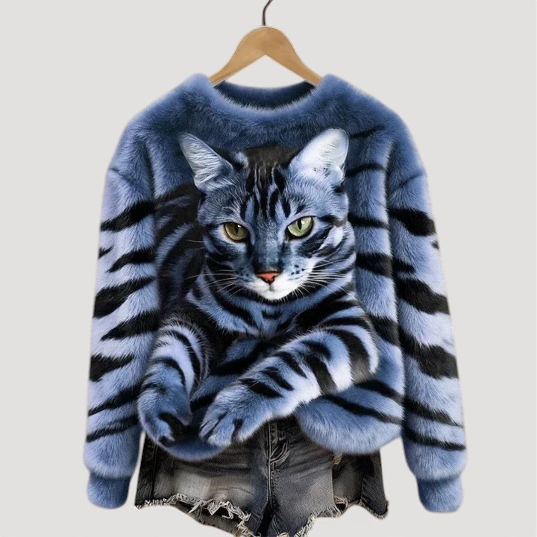 Clara™ | Jersey cálido con detalle felino