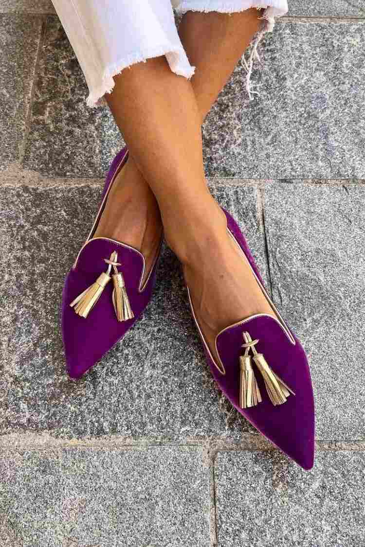 Portia - Mocasines boho con flecos