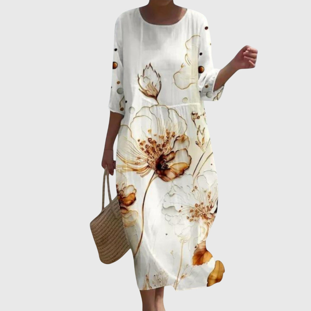 Martine | Elegante Vestido Maxi con Estampado Floral