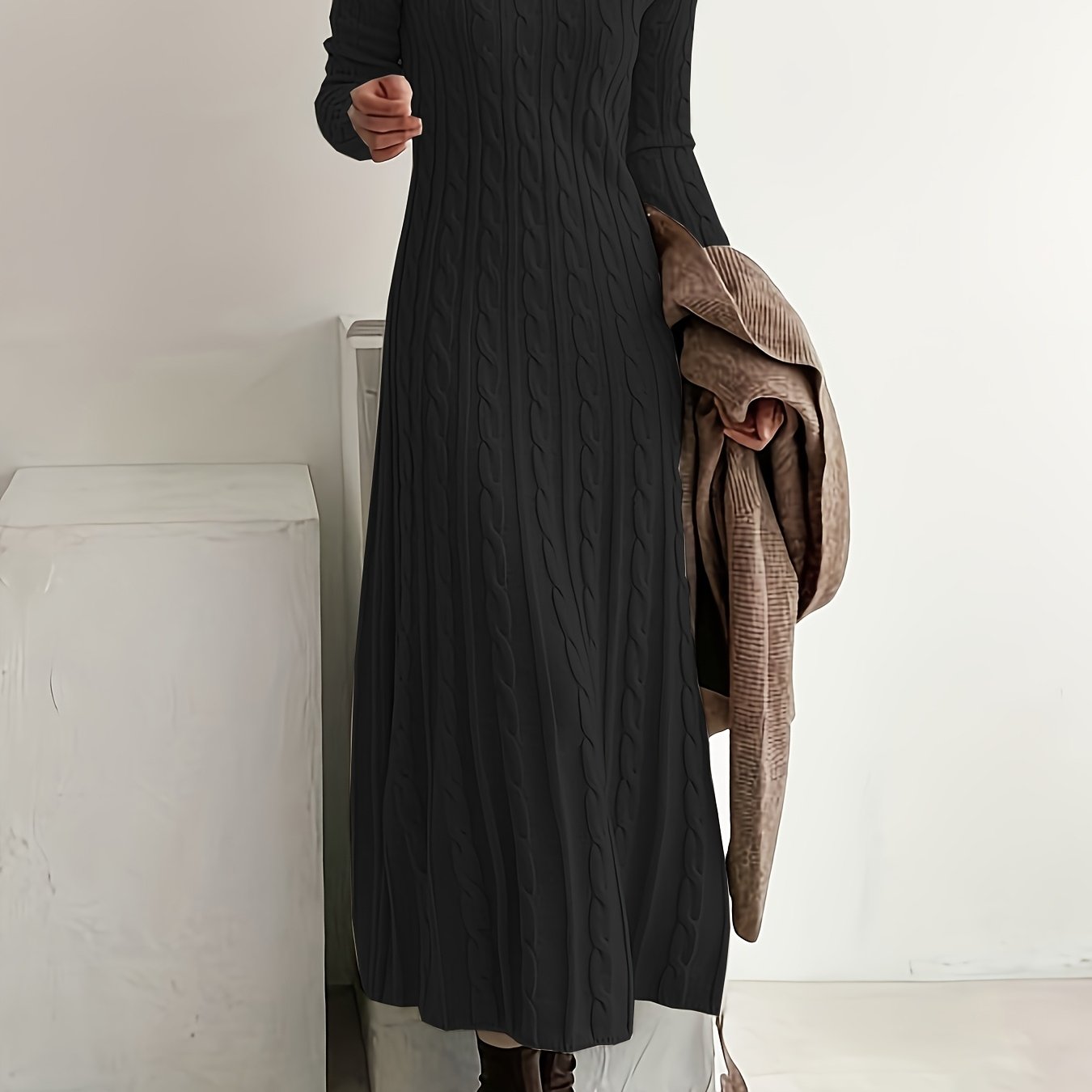 Sarah | Confortable Vestido Maxi de Punto Trenzado