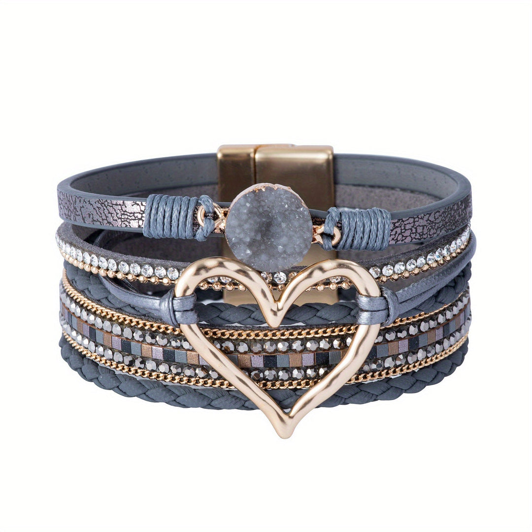 Pulsera Boho Multicapa de Cuero