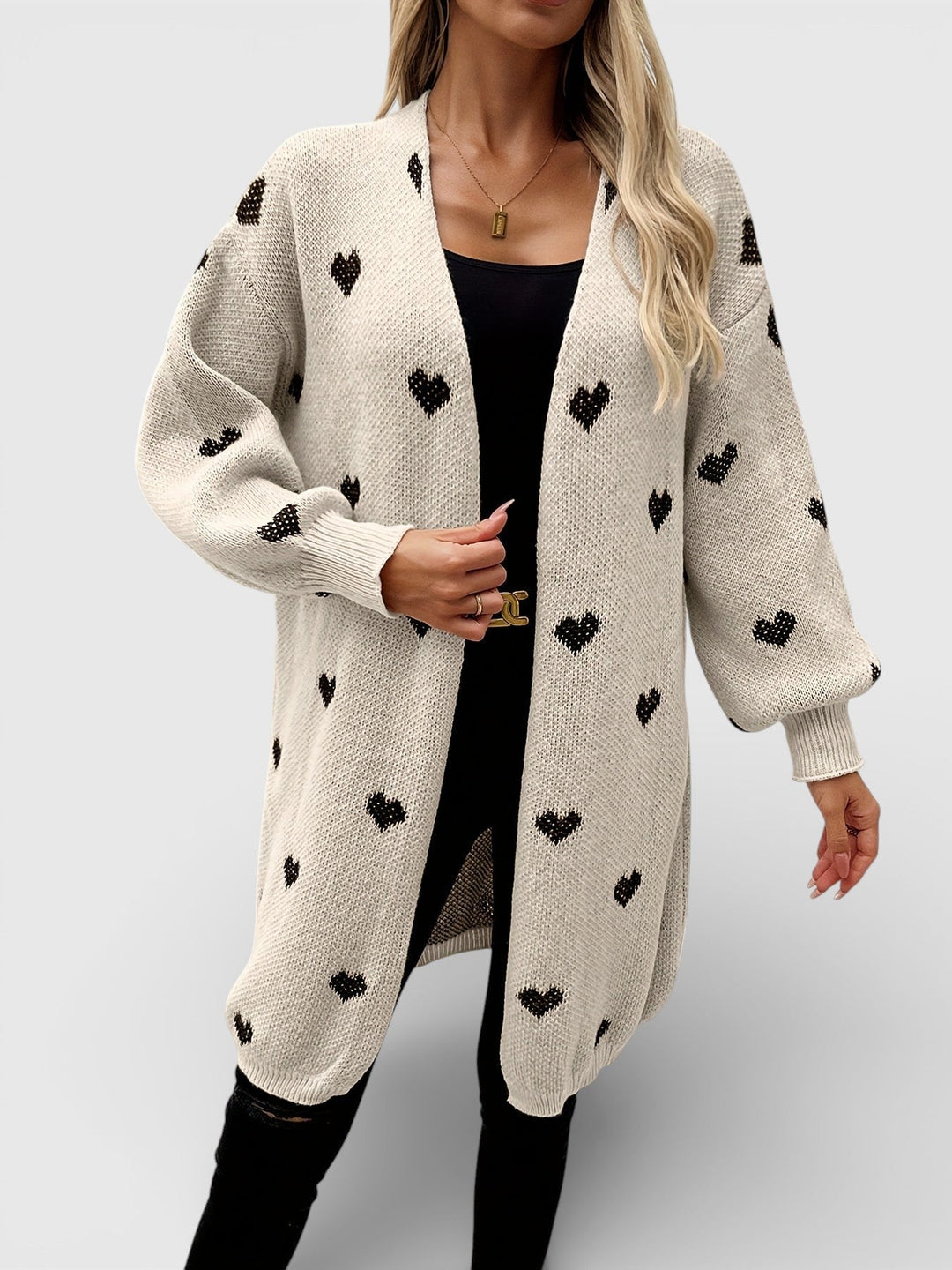 Nina™ | Cárdigan de punto con corazones