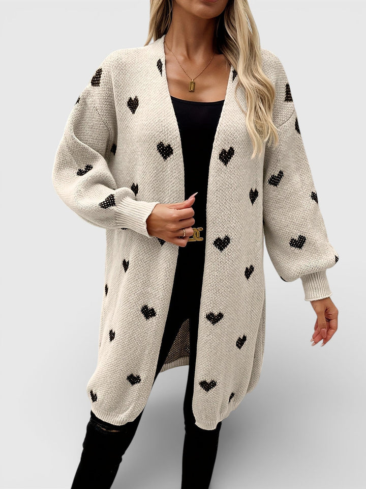 Nina™ | Cárdigan de punto con corazones