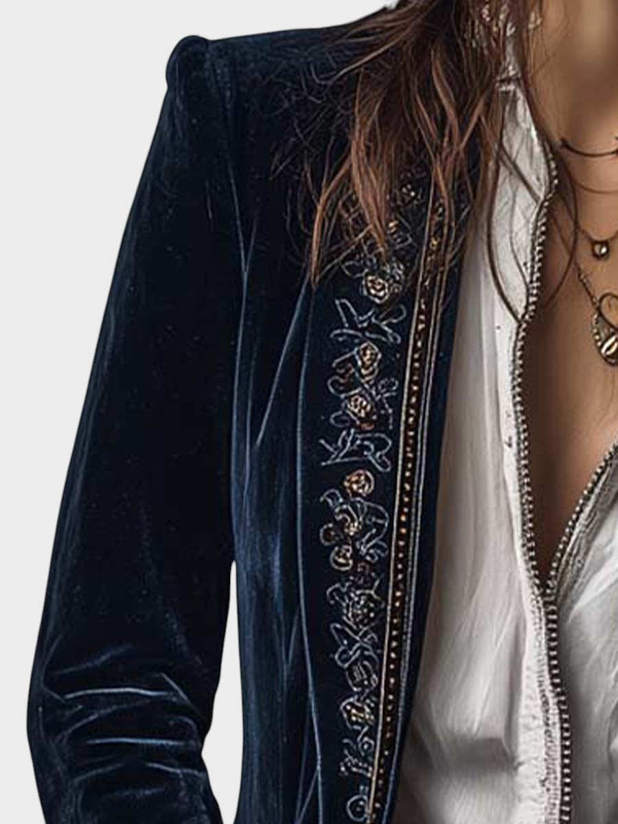 Nuria™ | Chaqueta de Veludo Elegante