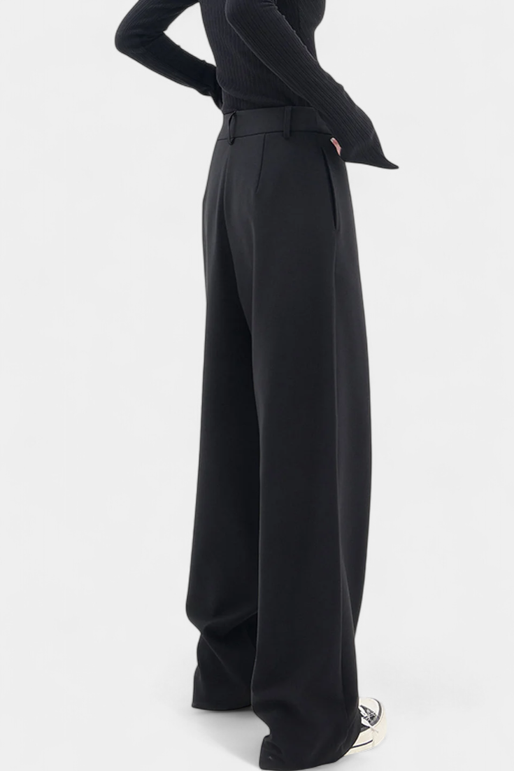 Oaklyn Pantalones Rectos con Drapado Moderno