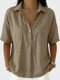 Noelia™ | Blusa con cuello y botones elegantes