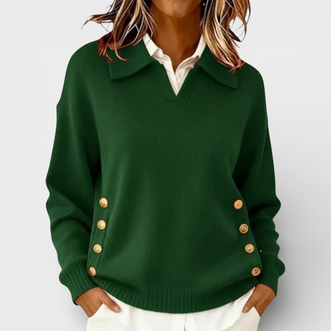 Cayetana™ | Jersey con detalle de botones