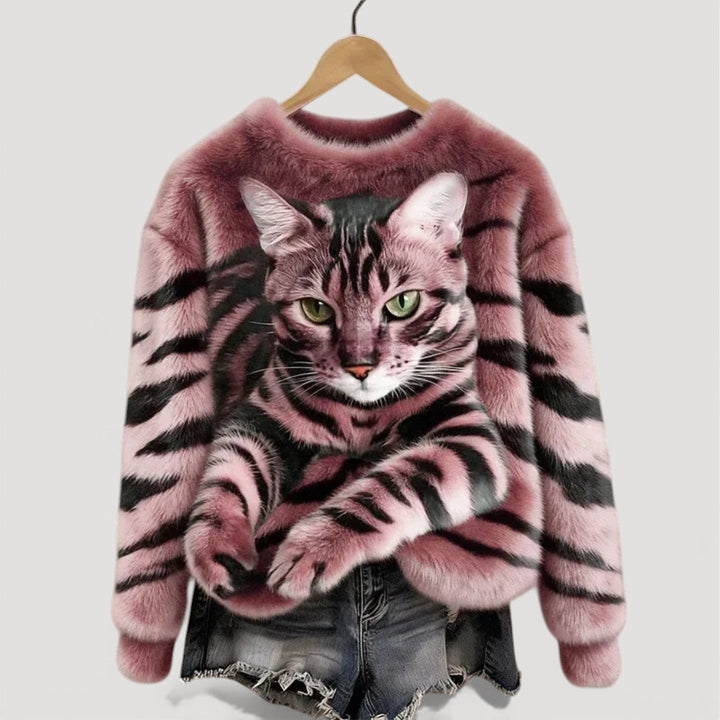 Clara™ | Jersey cálido con detalle felino