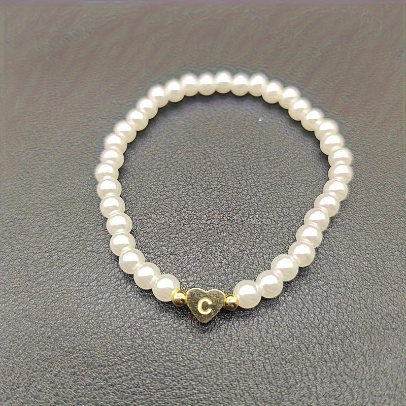 Pulsera Chic con Inicial en Corazón (A–Z)