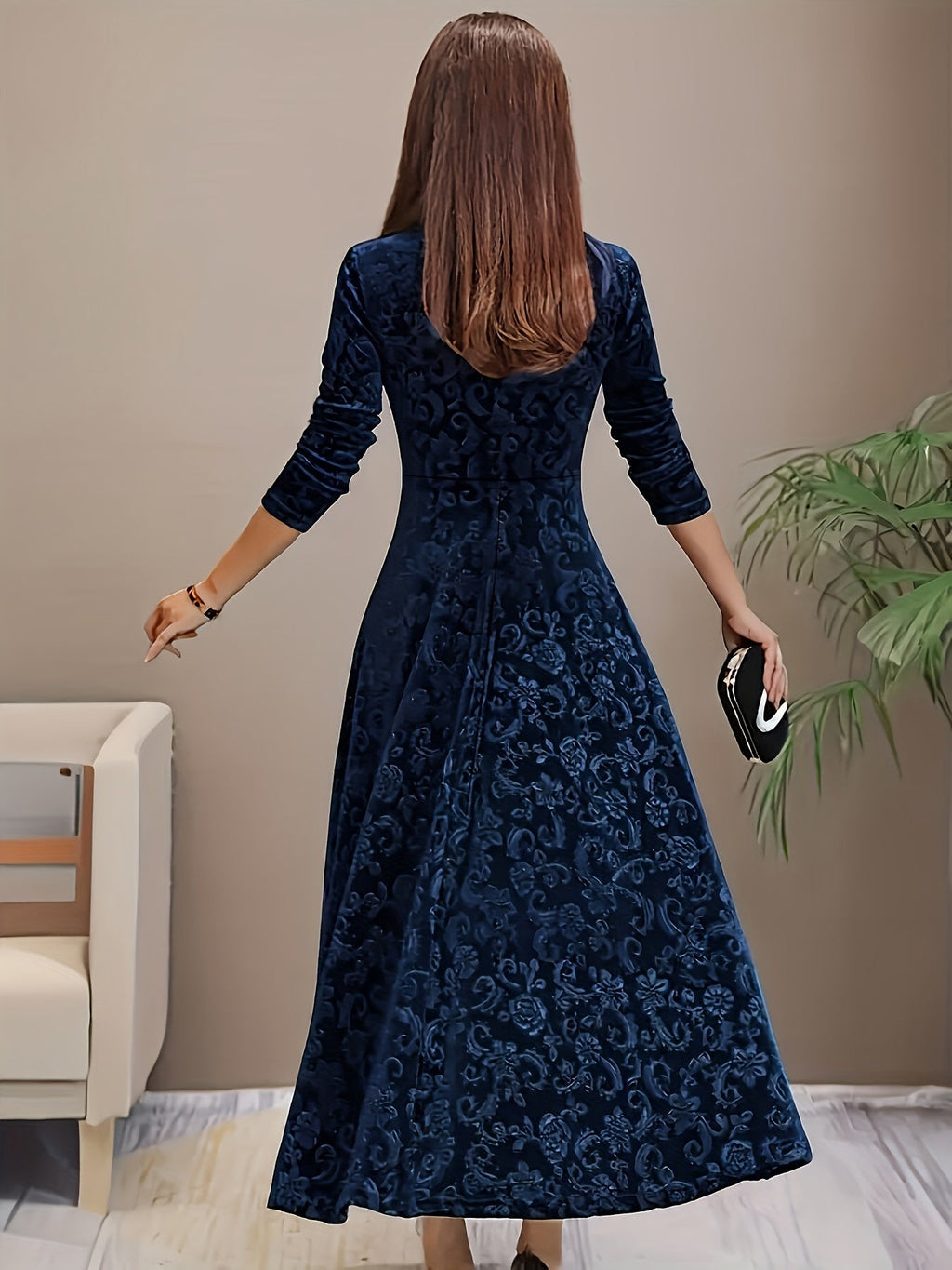 Julie | Elegante Vestido Maxi con Estampados