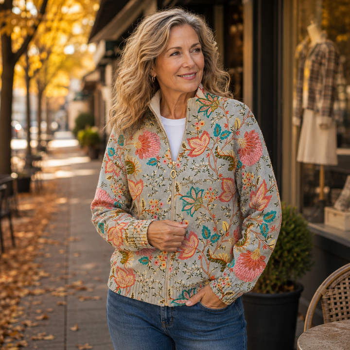 Xanthe™ | Estampado Retro de Flores de Jardín