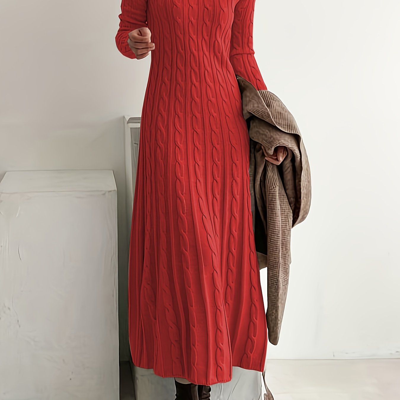 Sarah | Confortable Vestido Maxi de Punto Trenzado
