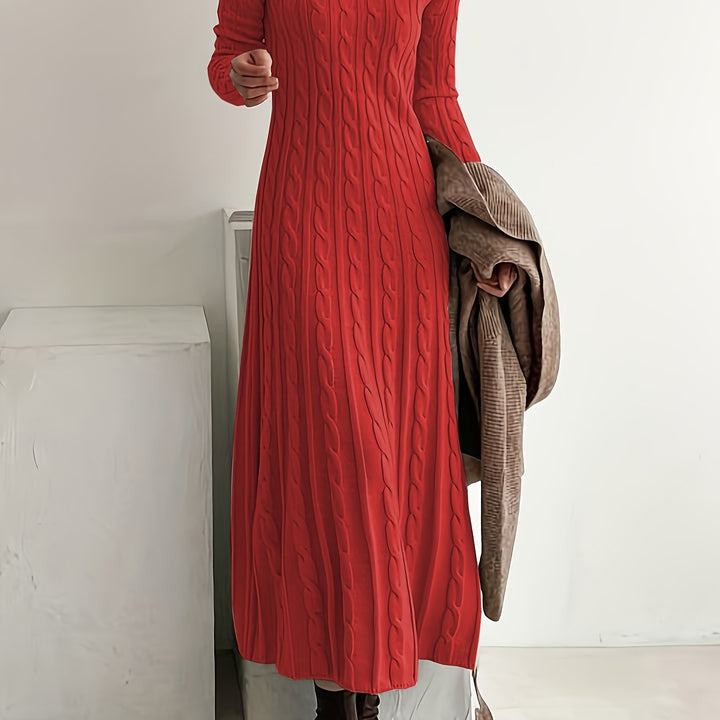 Sarah | Confortable Vestido Maxi de Punto Trenzado