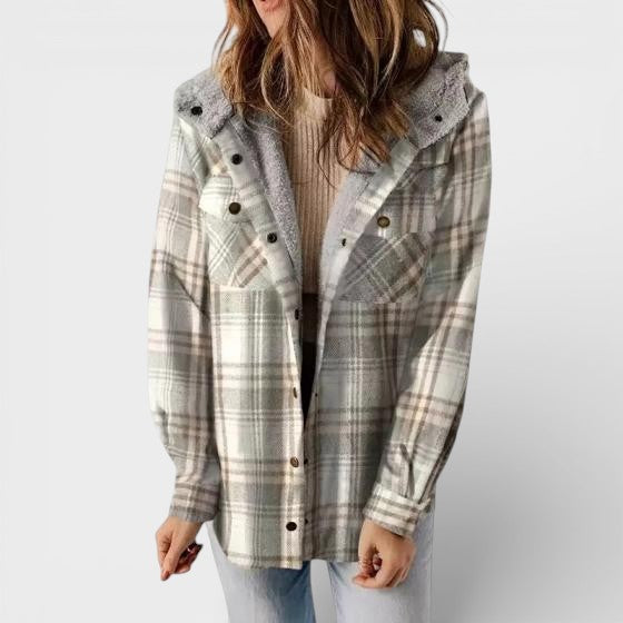 Claudia™ | Chaqueta de cuadros con capucha