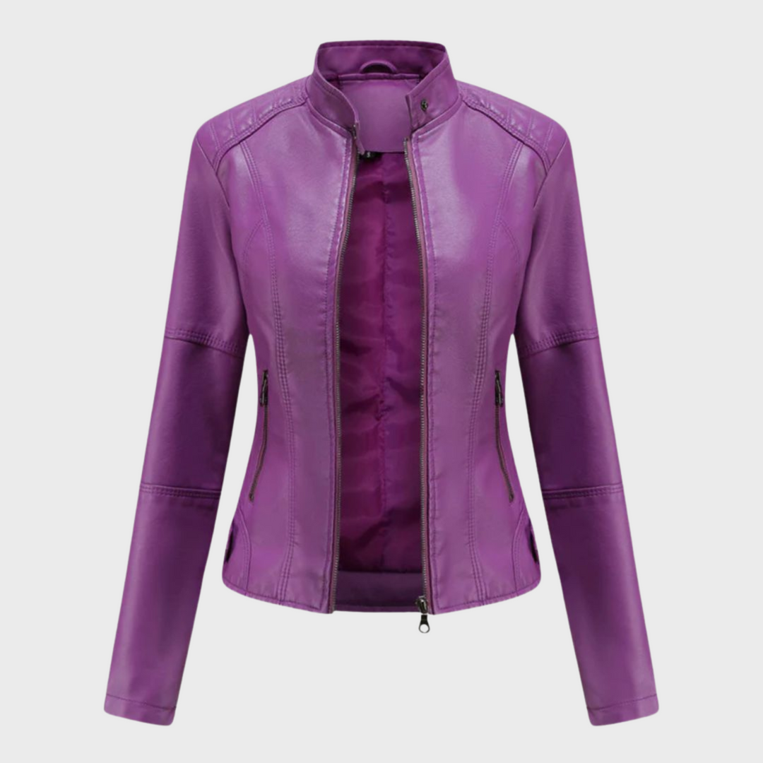 Verónica™ | Chaqueta de cuero casual