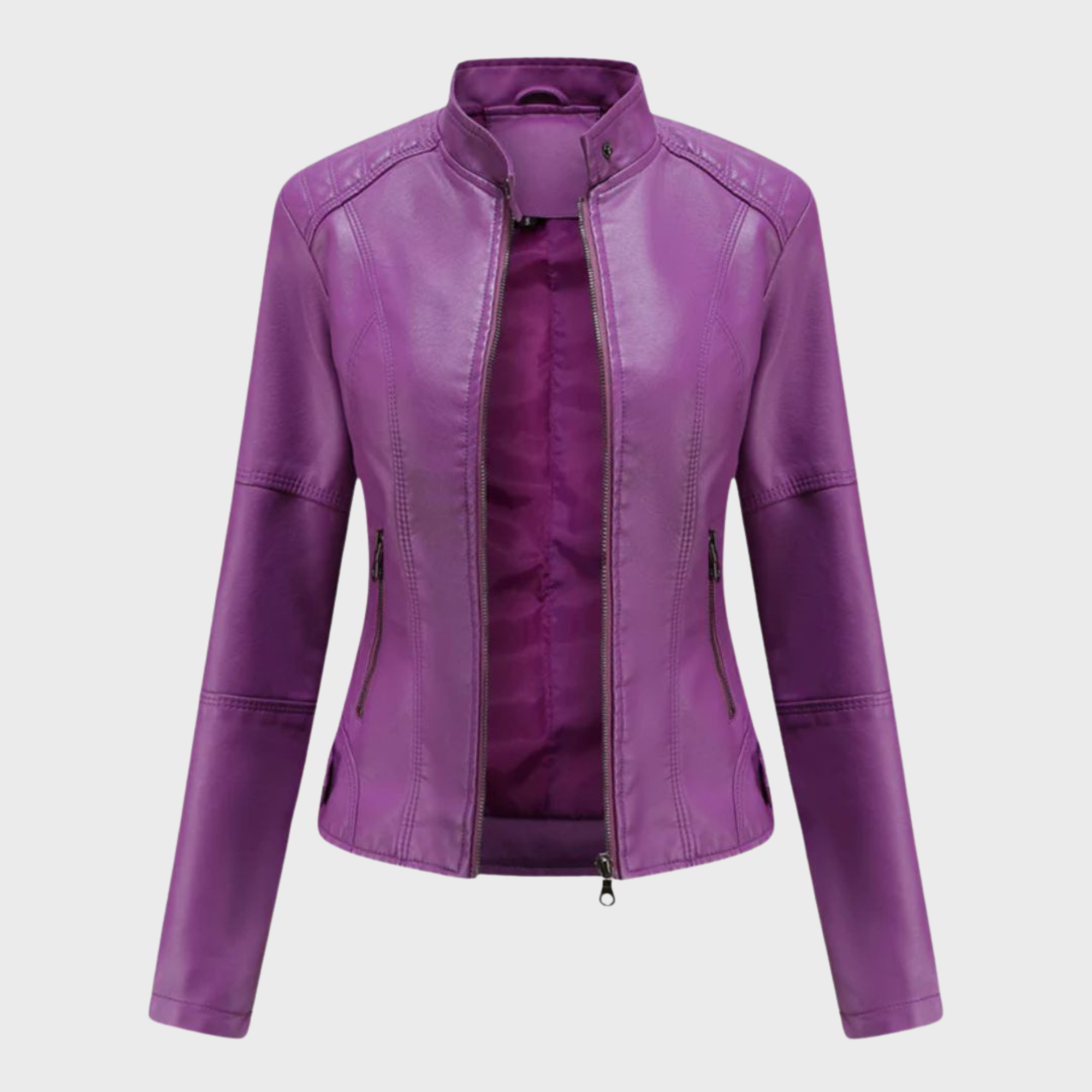 Verónica™ | Chaqueta de cuero casual