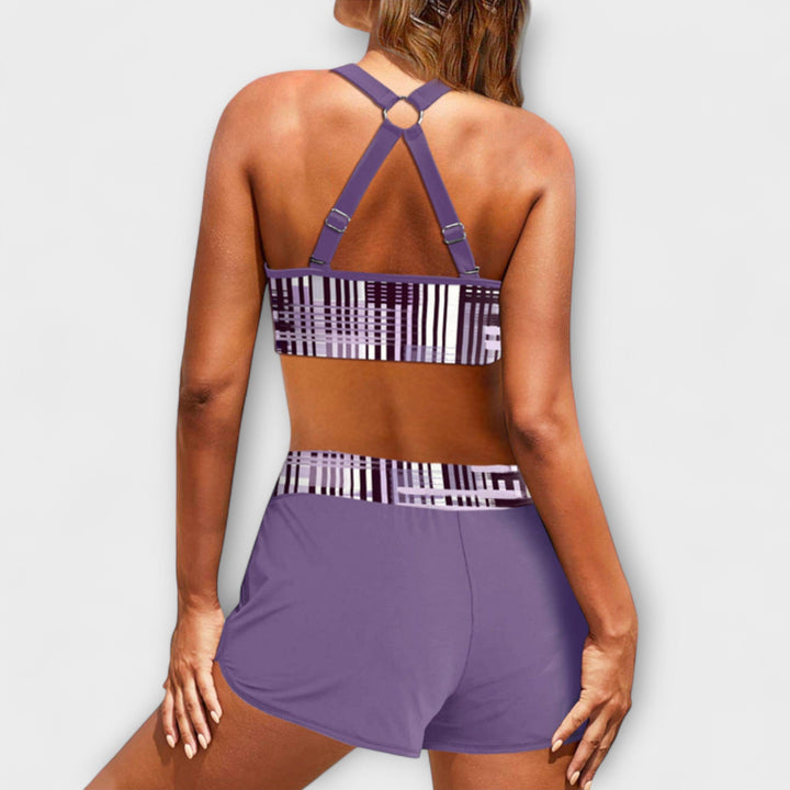 Victoria - Bikini de canalé de talle alto
